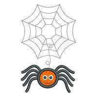 Halloween spider applique machine embroidery design by sweetstitchdesign.com