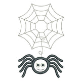 Halloween spider applique machine embroidery design by sweetstitchdesign.com