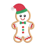 Gingerbread man applique machine embroidery design by sweetstitchdesign.com