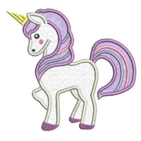 Unicorn applique machine embroidery design by sweetstitchdesign.com