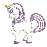 Unicorn applique machine embroidery design by sweetstitchdesign.com