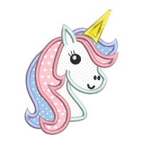 Unicorn applique machine embroidery design by sweetstitchdesign.com