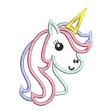 Unicorn applique machine embroidery design by sweetstitchdesign.com