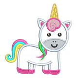 Cute unicorn applique machine embroidery design by sweetstitchdesign.com