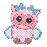 Baby owl applique machine embroidery design by sweetstitchdesign.com