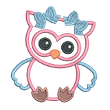 Baby owl applique machine embroidery design by sweetstitchdesign.com