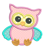 Baby owl applique machine embroidery design by sweetstitchdesign.com