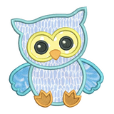 Baby owl applique machine embroidery design by sweetstitchdesign.com