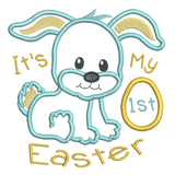 My 1st Easter applique machine embroidery design by sweetstitchdesign.com