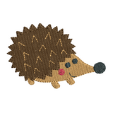 Mini fill stitch hedgehog machine embroidery design by sweetstitchdesign.com