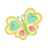 Butterfly applique machine embroidery design by sweetstitchdesign.com