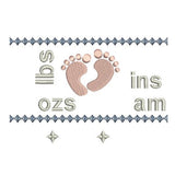 Baby birth announcement template machine embroidery design by sweetstitchdesign.com