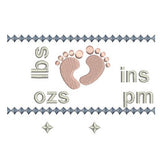 Baby birth announcement template machine embroidery design by sweetstitchdesign.com