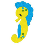 Seahorse machine embroidery design by sweetstitchdesign.com