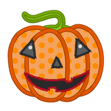 Halloween pumpkin applique machine embroidery design by sweetstitchdesign.com