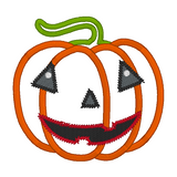 Halloween pumpkin applique machine embroidery design by sweetstitchdesign.com