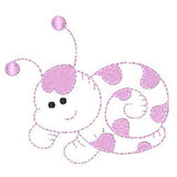 Snail machine embroidery design by sweetstitchdesign.com