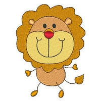 Cute lion machine embroidery design by sweetstitchdesign.com