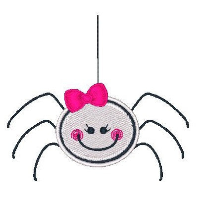 Halloween spider machine embroidery design by sweetstitchdesign.com