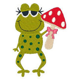 Frog machine embroidery design by sweetstitchdesign.com