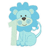 Baby lion machine embroidery design by sweetstitchdesign.com