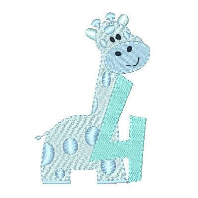 Giraffe machine embroidery design by sweetstitchdesign.com