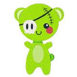 Halloween Kawaii bear machine embroidery design by sweetstitchdesign.com