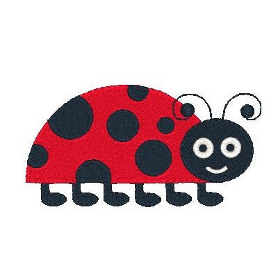 Ladybug machine embroidery design by sweetstitchdesign.com