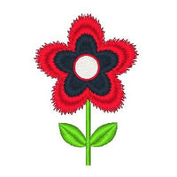 Mini fill stitch flower machine embroidery design by sweetstitchdesign.com
