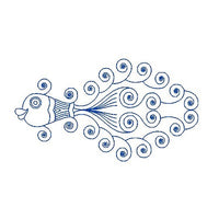 Exotic fish machine embroidery design by sweetstitchdesign.com