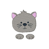 Pocket Kitten machine embroidery design by sweetstitchdesign.com