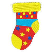 Christmas stocking machine embroidery design by sweetstitchdesign.com