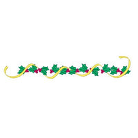 Christmas Holly Border machine embroidery design by sweetstitchdesign.com