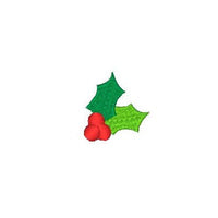 Christmas holly fill stitch machine embroidery design by sweetstitchdesign.com