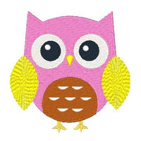 Cute owl machine embroidery design by sweetstitchdesign.com