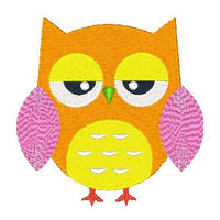 Cute owl machine embroidery design by sweetstitchdesign.com