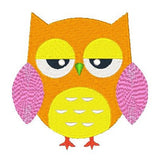 Cute owl machine embroidery design by sweetstitchdesign.com