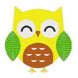 Cute owl machine embroidery design by sweetstitchdesign.com