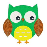 Cute owl machine embroidery design by sweetstitchdesign.com