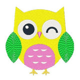 Cute owl machine embroidery design by sweetstitchdesign.com