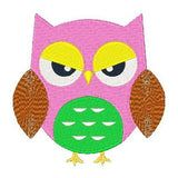 Cute owl machine embroidery design by sweetstitchdesign.com