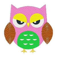 Cute owl machine embroidery design by sweetstitchdesign.com