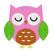 Cute owl machine embroidery design by sweetstitchdesign.com