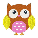 Cute owl machine embroidery design by sweetstitchdesign.com