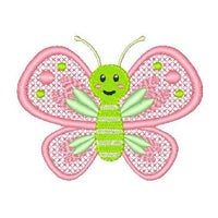 Butterfly machine embroidery design by sweetstitchdesign.com