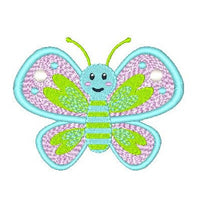 Butterfly machine embroidery design by sweetstitchdesign.com