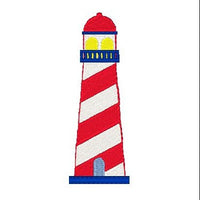 Lighthouse machine embroidery design by sweetstitchdesign.com