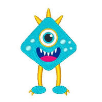 Silly monster machine embroidery design by sweetstitchdesign.com