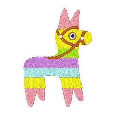 Mexican Pinata donkey machine embroidery design by sweetstitchdesign.com