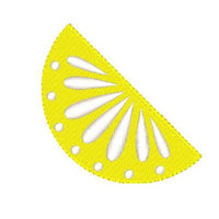 Lemon slice machine embroidery design by sweetstitchdesign.com